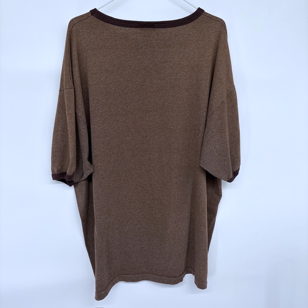 Y2K 2005 TR Brands Mr. Owl How Many Licks Tootsie Pop Ringer T Shirt Brown XXL‎ - Picture 4 of 7